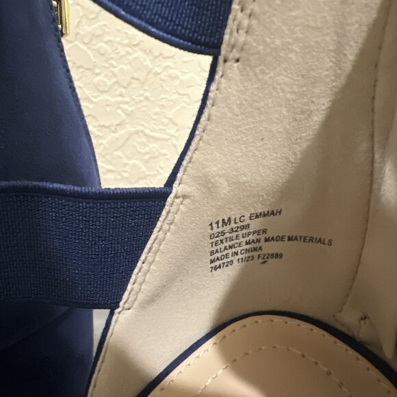 Liz Claiborne Emmah Womens Open Toe Ankle Strap Sandals Navy Size 11 New - Picture 7 of 9